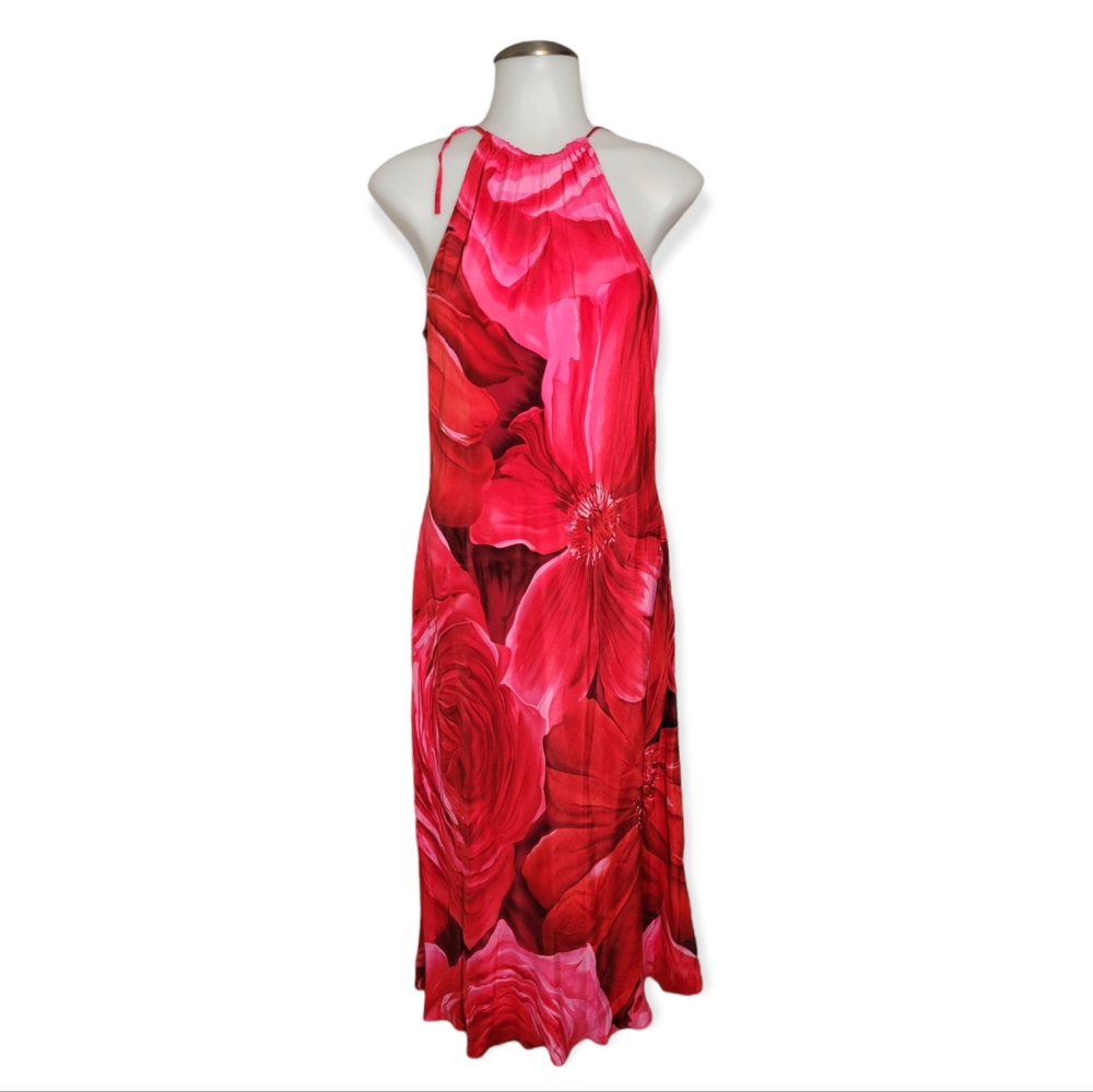 VINTAGE SPENSER JEREMY Silk Halter Dress